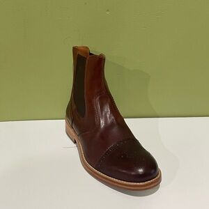 Sabatter boot slip on round toe leather calf cognac
